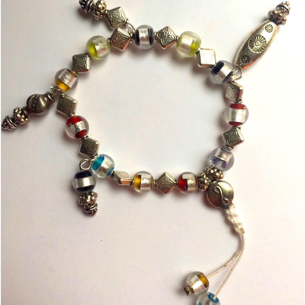 Metal and pearl bracelet